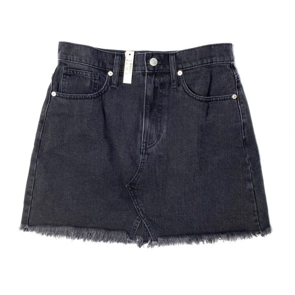 Madewell Black Denim A-Line Mini Skirt Size 27 - Picture 5 of 10